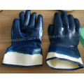 Algodón Jersey Shell Nitrilo guantes de trabajo de seguridad recubiertos (N6001)